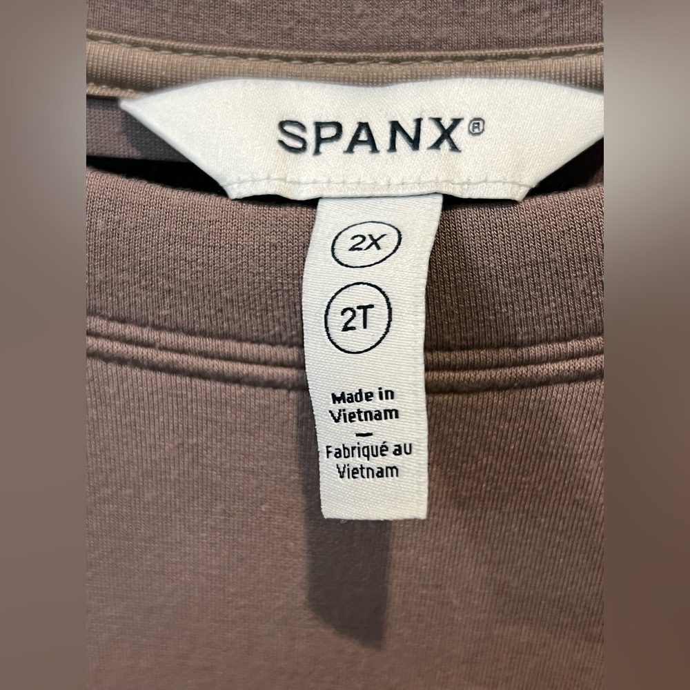 SPANX AirEssentials Modal Blend Midi Dress Mauve Taupe 2X - Picture 4 of 6